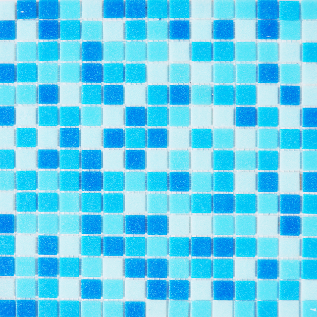 Квадратная синяя мозаика для плавательного бассейна из термоплавкого стекла